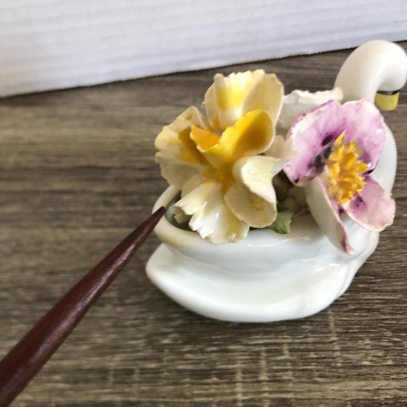 Vtg Sandford Fine Bone China Swan Ceramic Art - Picture 10 of 15
